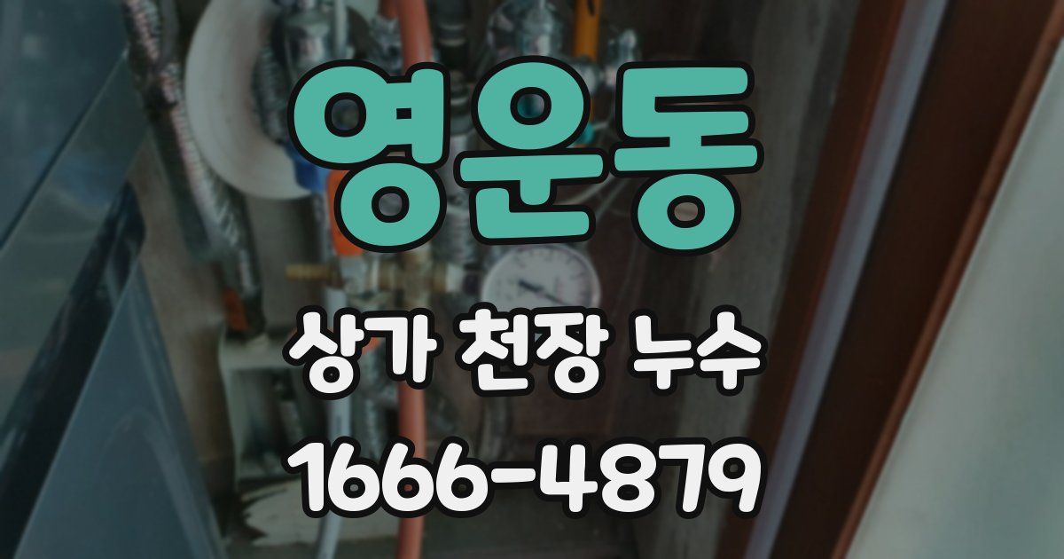 영운동 상가 천장 누수