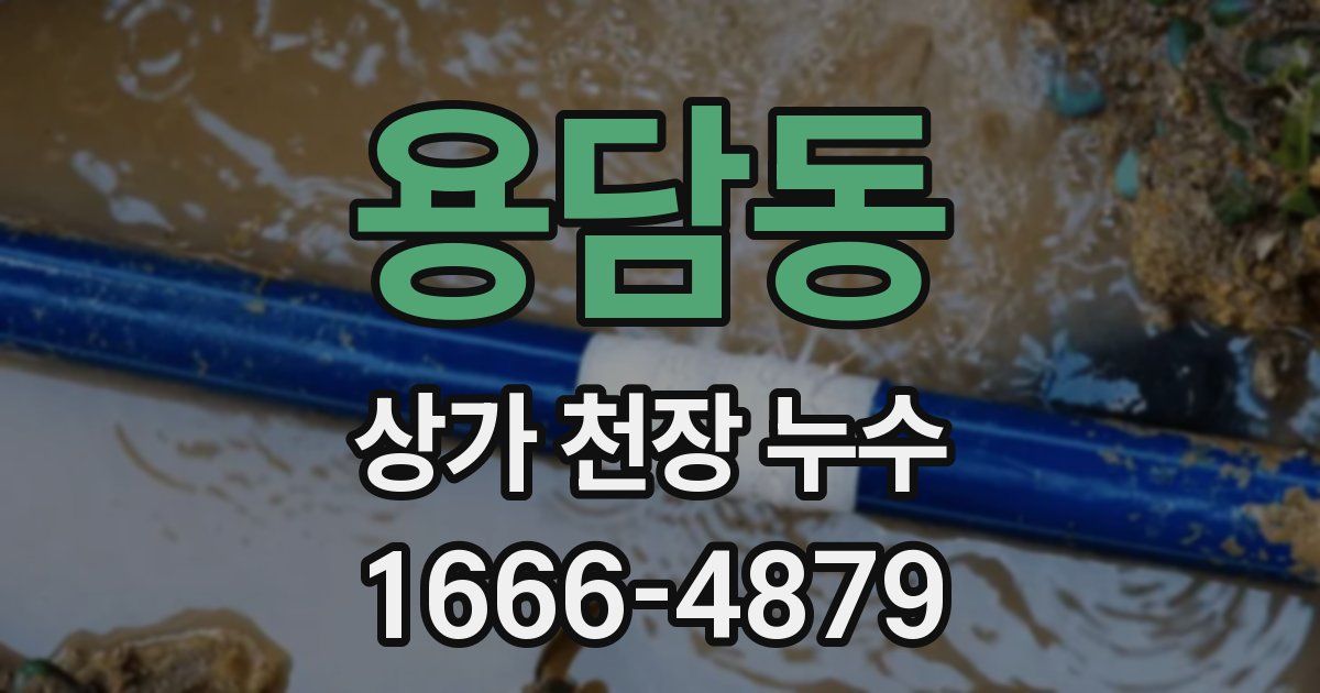 용담동 상가 천장 누수
