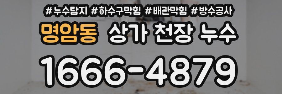 명암동 상가 천장 누수