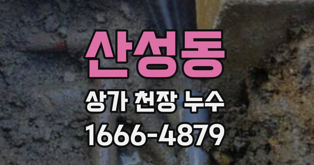 산성동 상가 천장 누수
