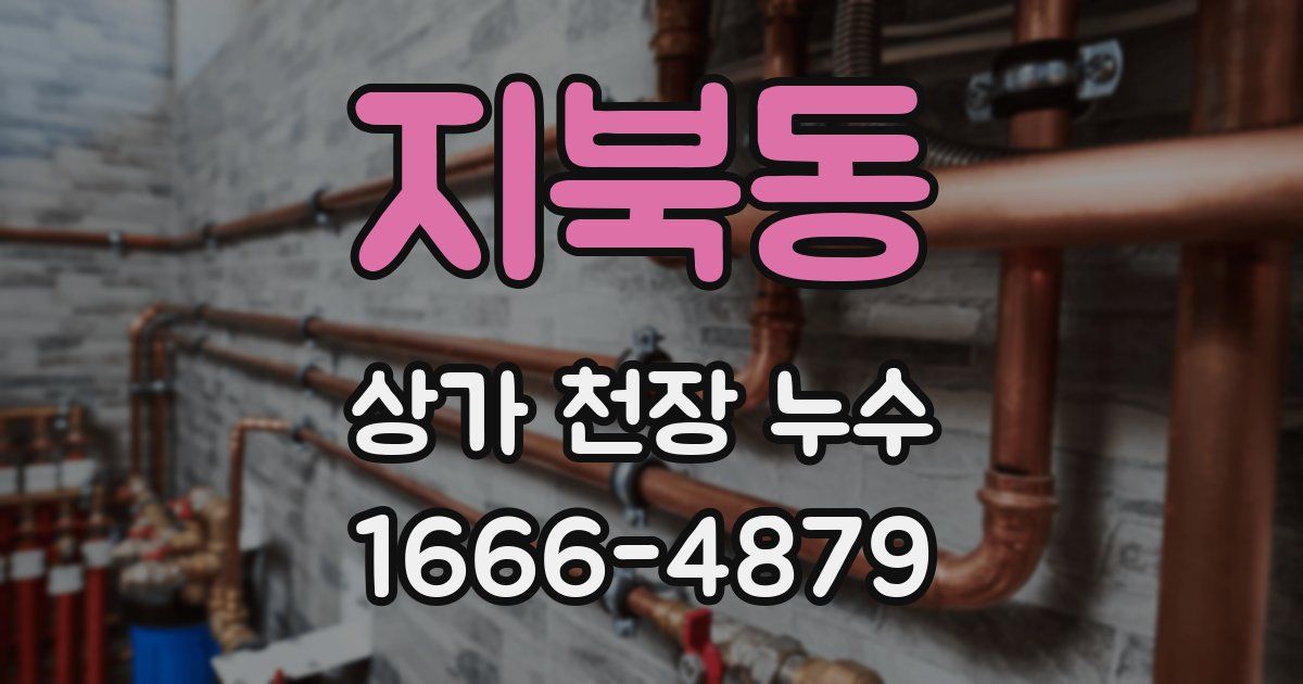 지북동 상가 천장 누수