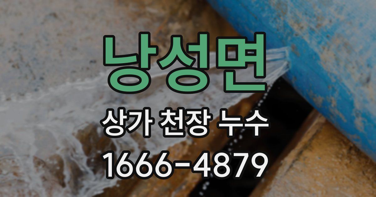 낭성면 상가 천장 누수