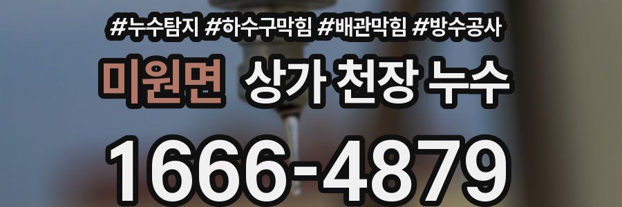 미원면 상가 천장 누수