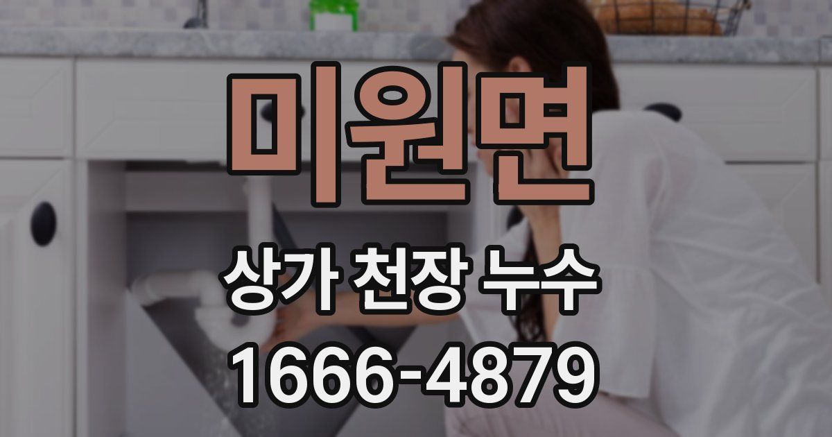미원면 상가 천장 누수