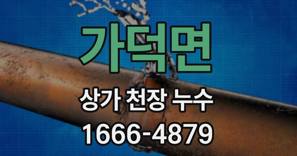 가덕면 상가 천장 누수