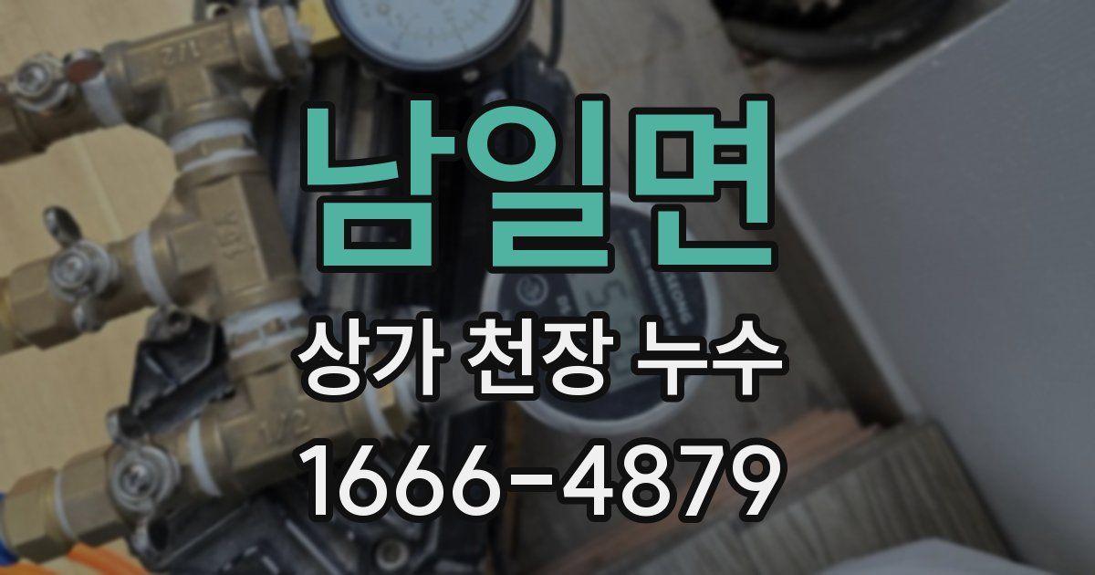 남일면 상가 천장 누수