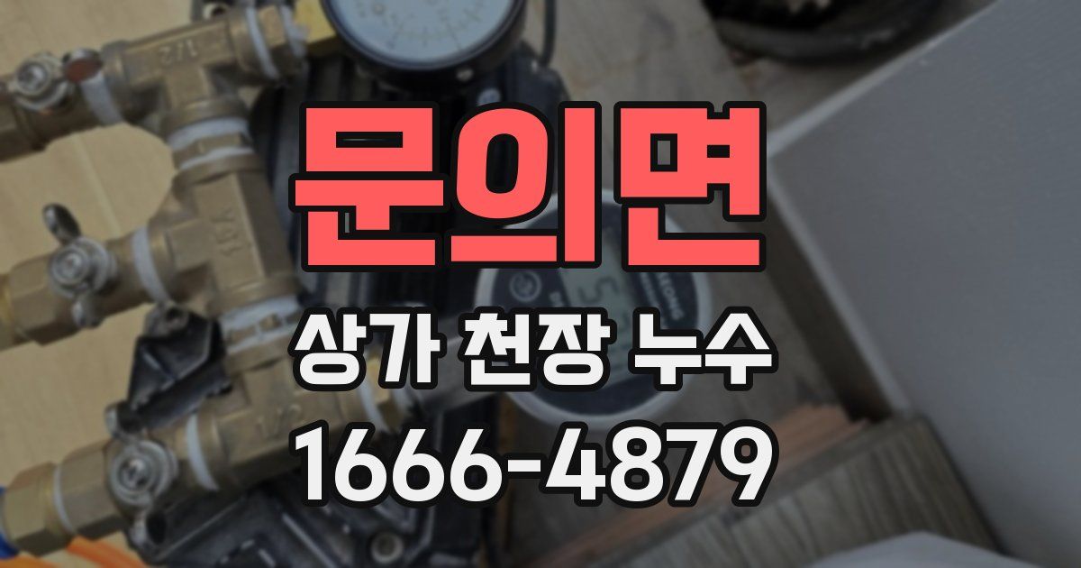 문의면 상가 천장 누수