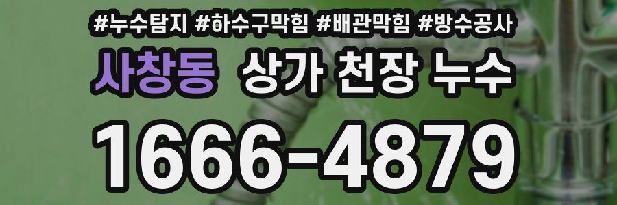 사창동 상가 천장 누수