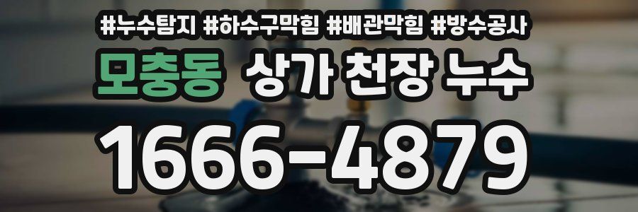 모충동 상가 천장 누수