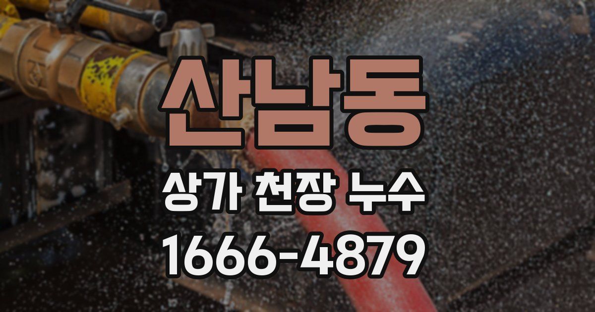 산남동 상가 천장 누수
