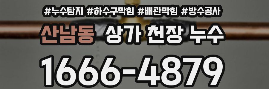 산남동 상가 천장 누수