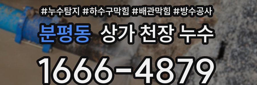 분평동 상가 천장 누수