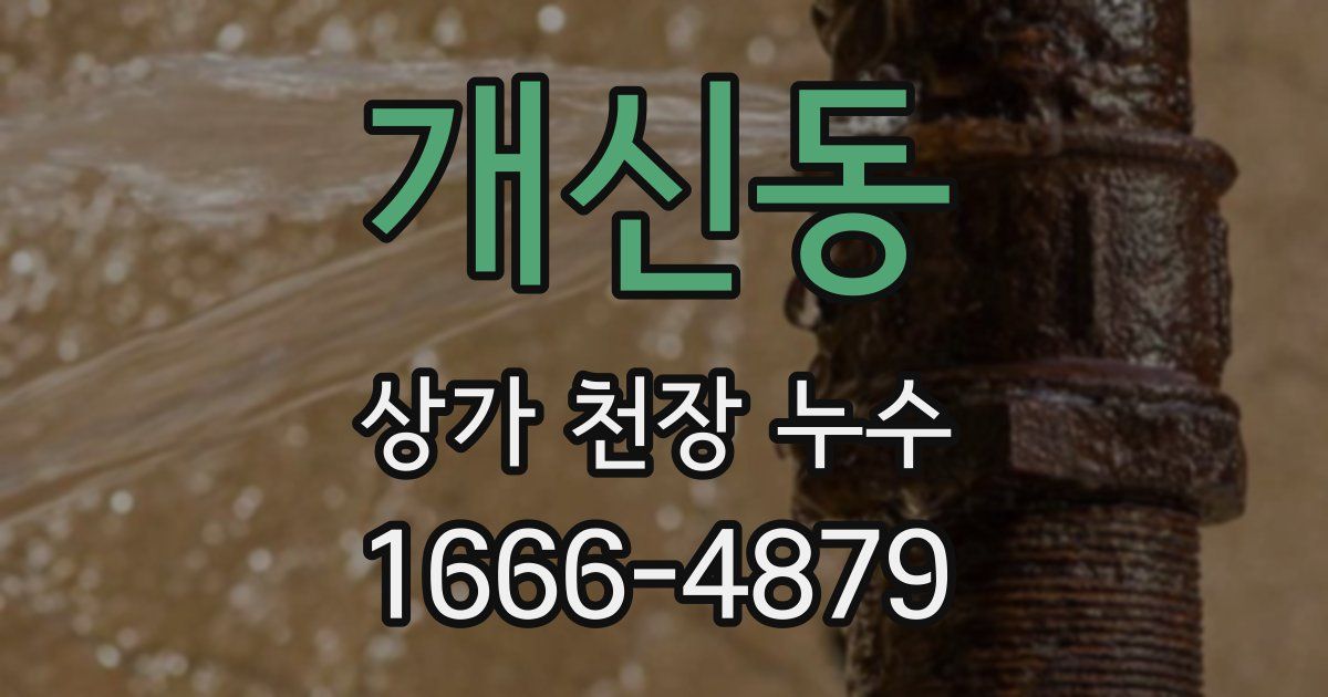 개신동 상가 천장 누수