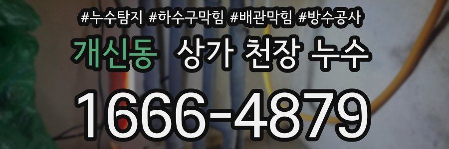 개신동 상가 천장 누수