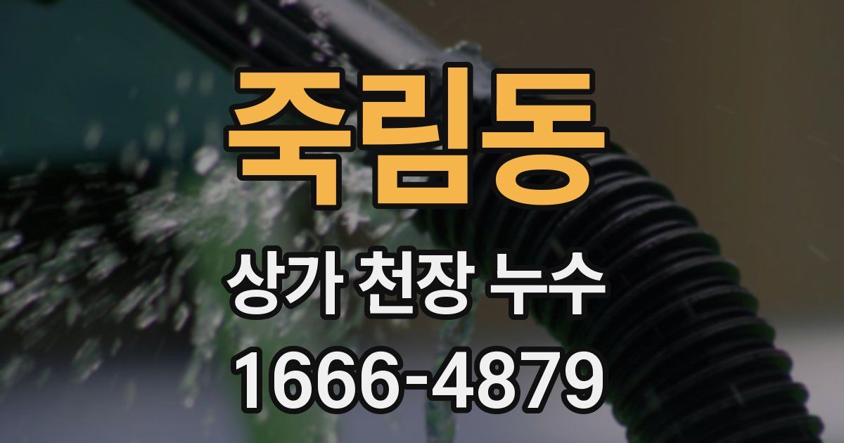 죽림동 상가 천장 누수