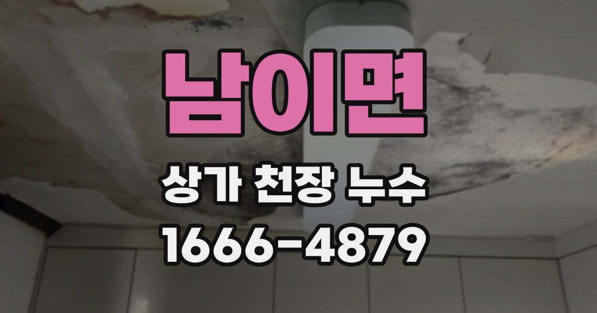 남이면 상가 천장 누수