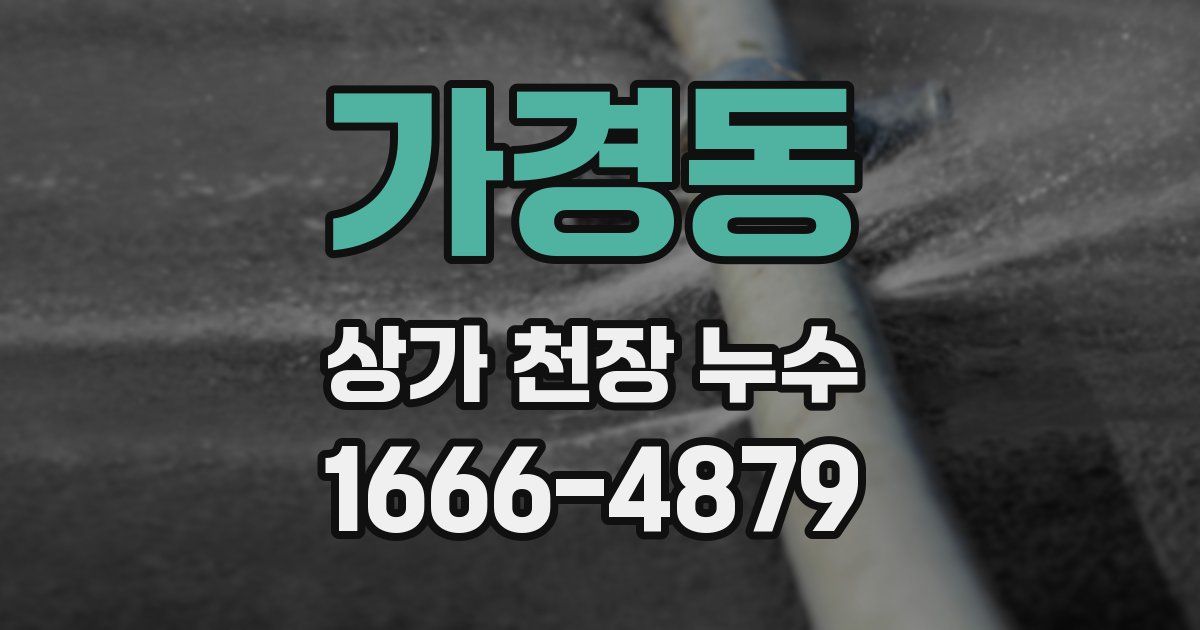가경동 상가 천장 누수