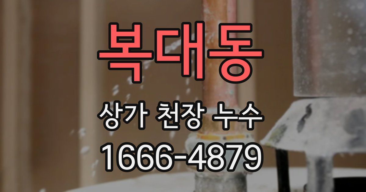 복대동 상가 천장 누수