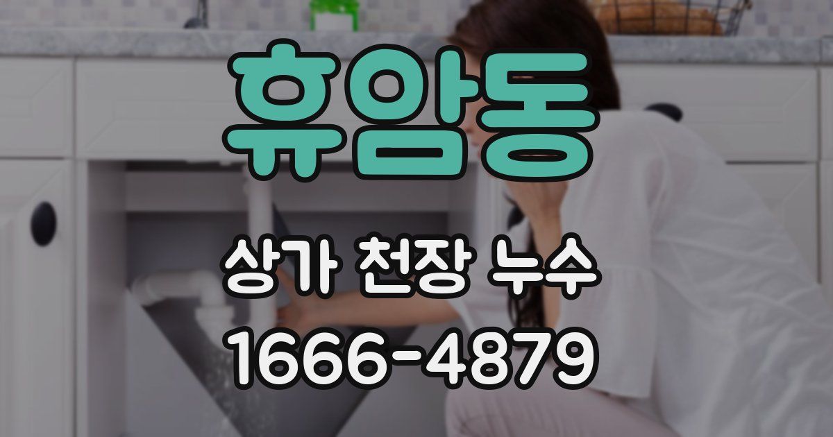 휴암동 상가 천장 누수