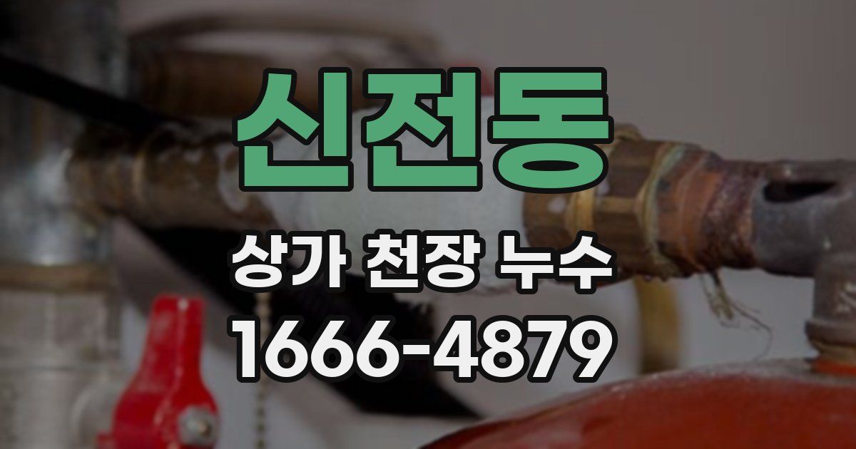 신전동 상가 천장 누수
