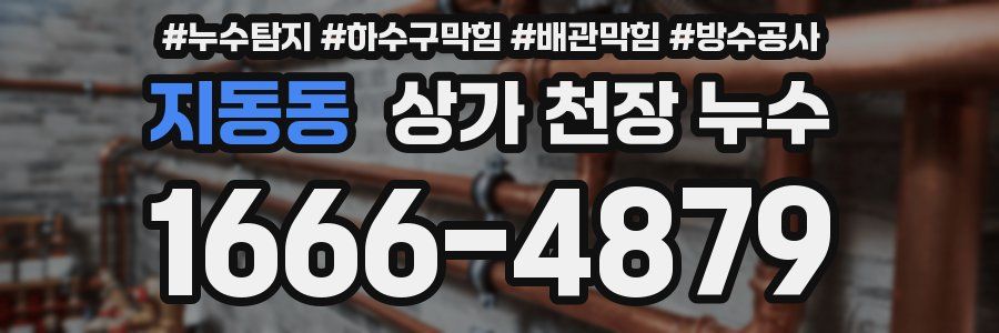 지동동 상가 천장 누수