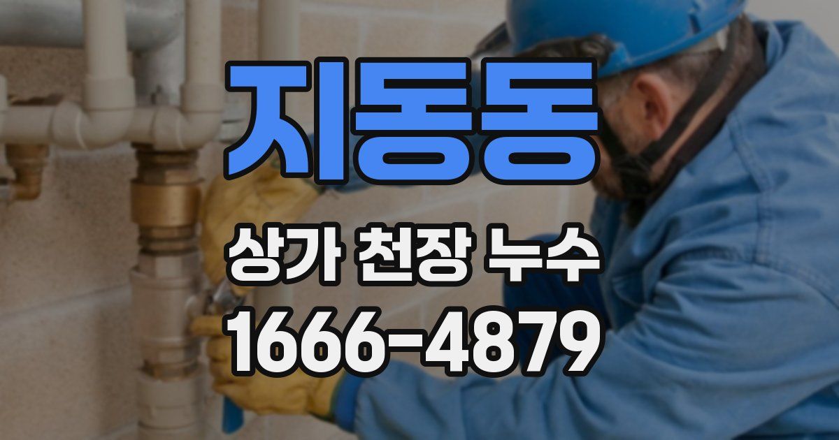 지동동 상가 천장 누수