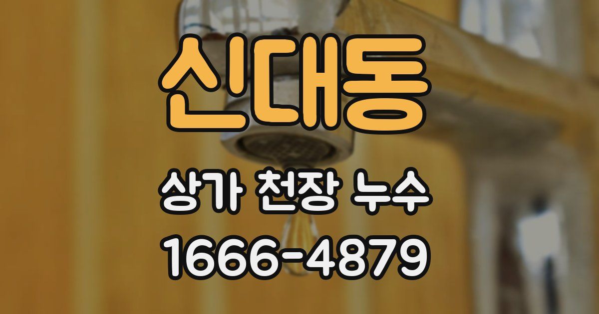 신대동 상가 천장 누수
