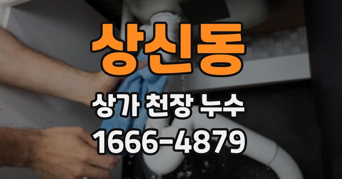 상신동 상가 천장 누수