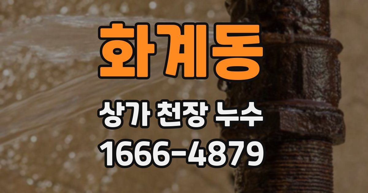 화계동 상가 천장 누수