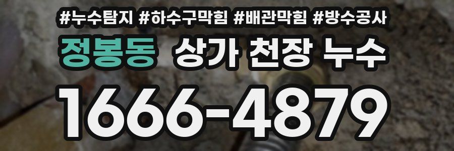 정봉동 상가 천장 누수