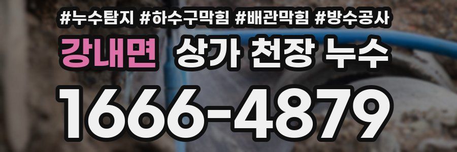 강내면 상가 천장 누수