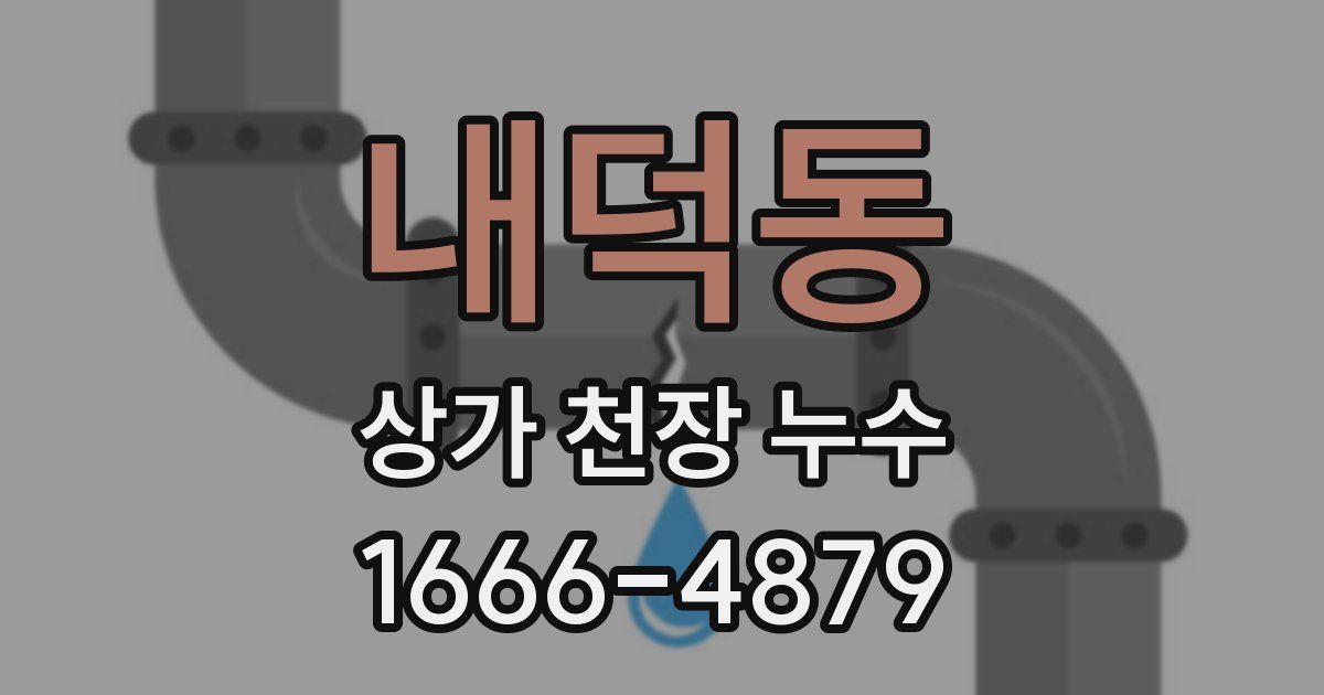 내덕동 상가 천장 누수