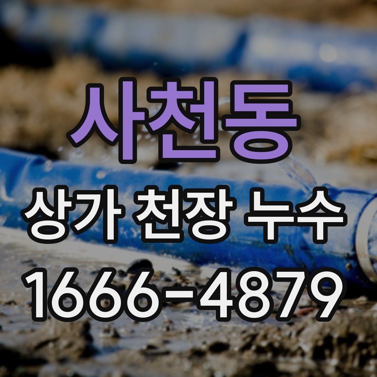 사천동 상가 천장 누수