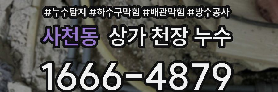 사천동 상가 천장 누수