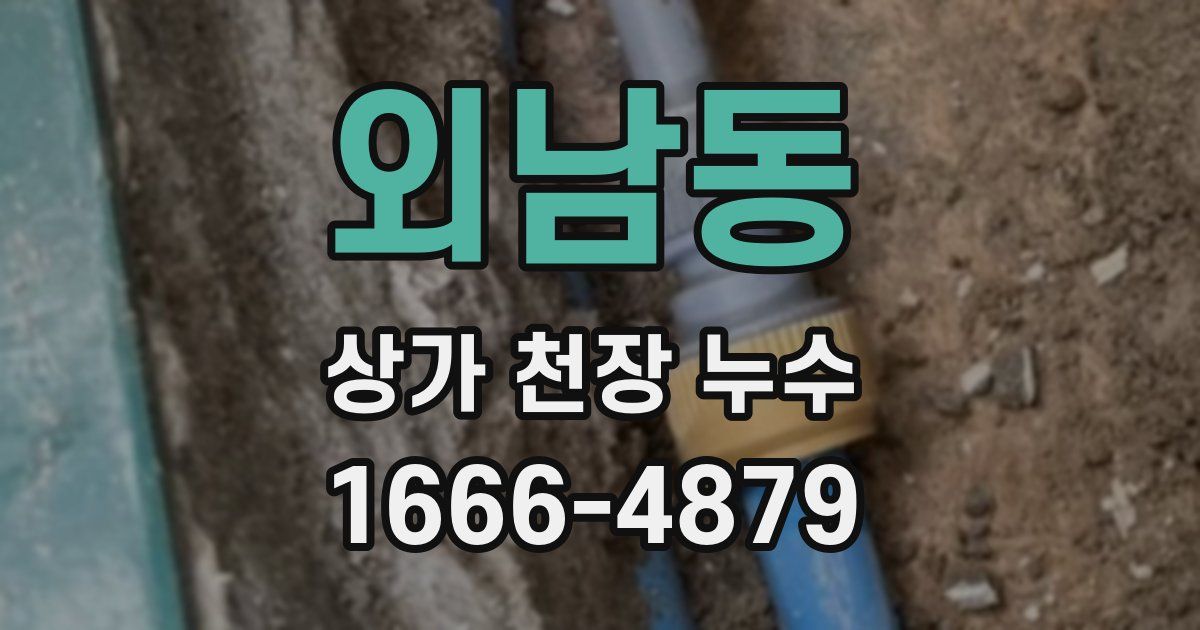 외남동 상가 천장 누수