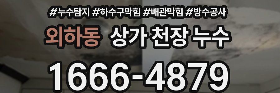외하동 상가 천장 누수