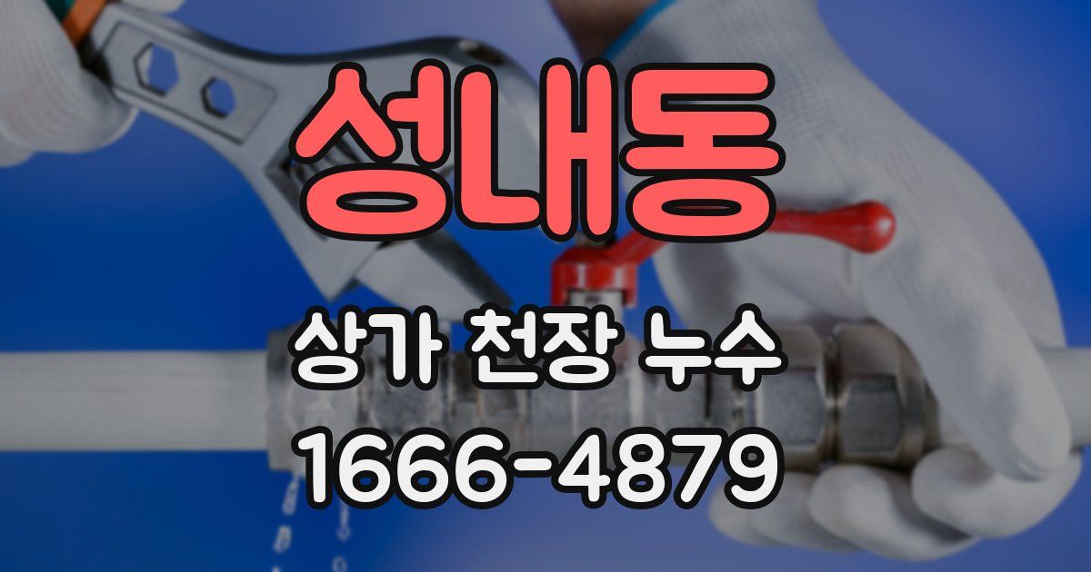 성내동 상가 천장 누수