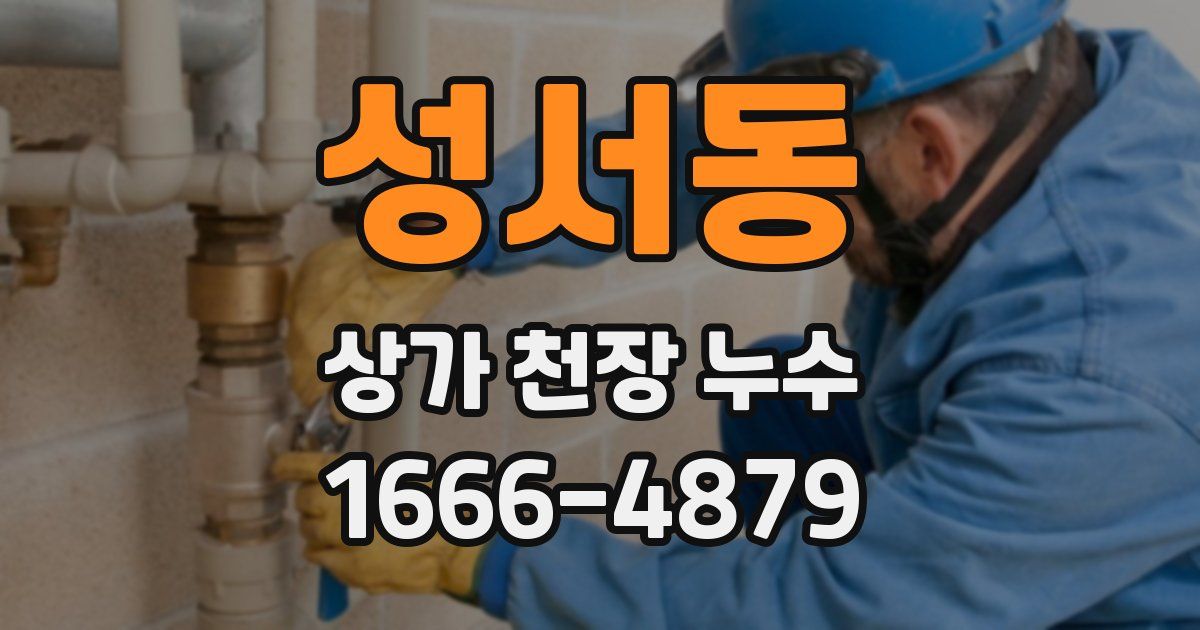 성서동 상가 천장 누수