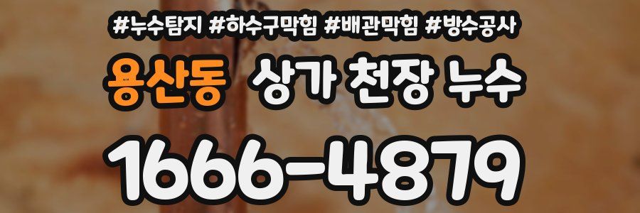 용산동 상가 천장 누수