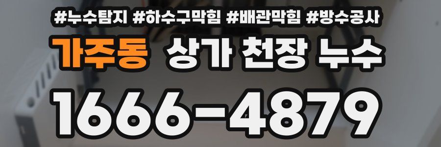 가주동 상가 천장 누수