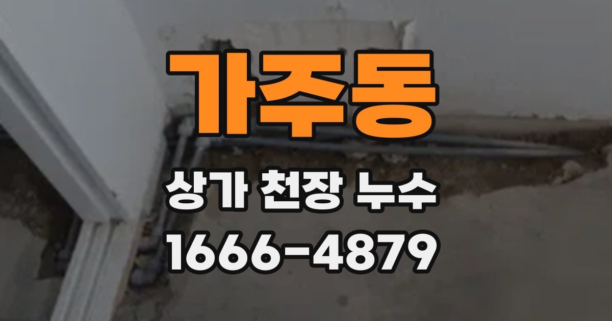가주동 상가 천장 누수