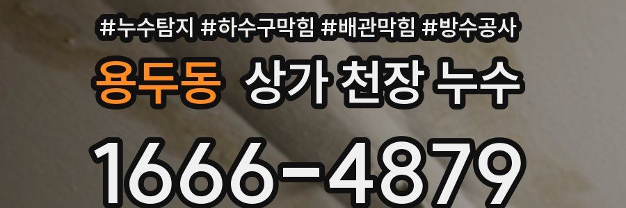 용두동 상가 천장 누수