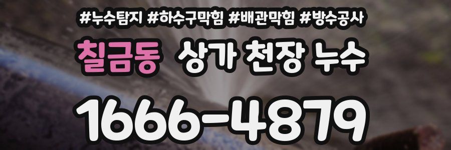 칠금동 상가 천장 누수
