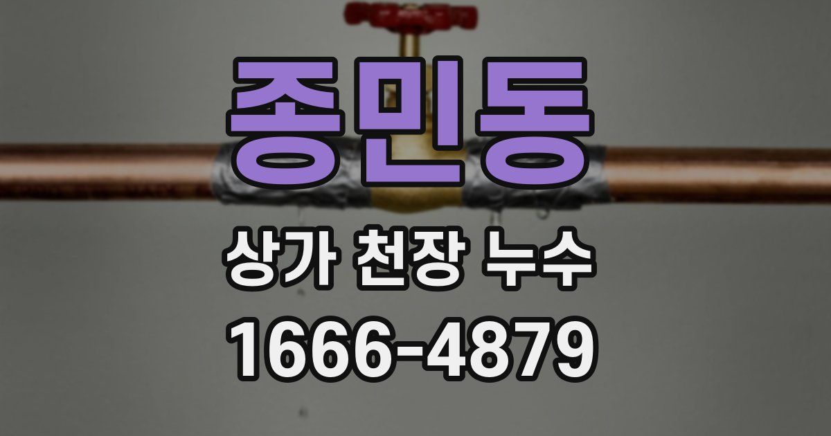 종민동 상가 천장 누수