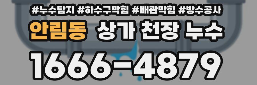안림동 상가 천장 누수