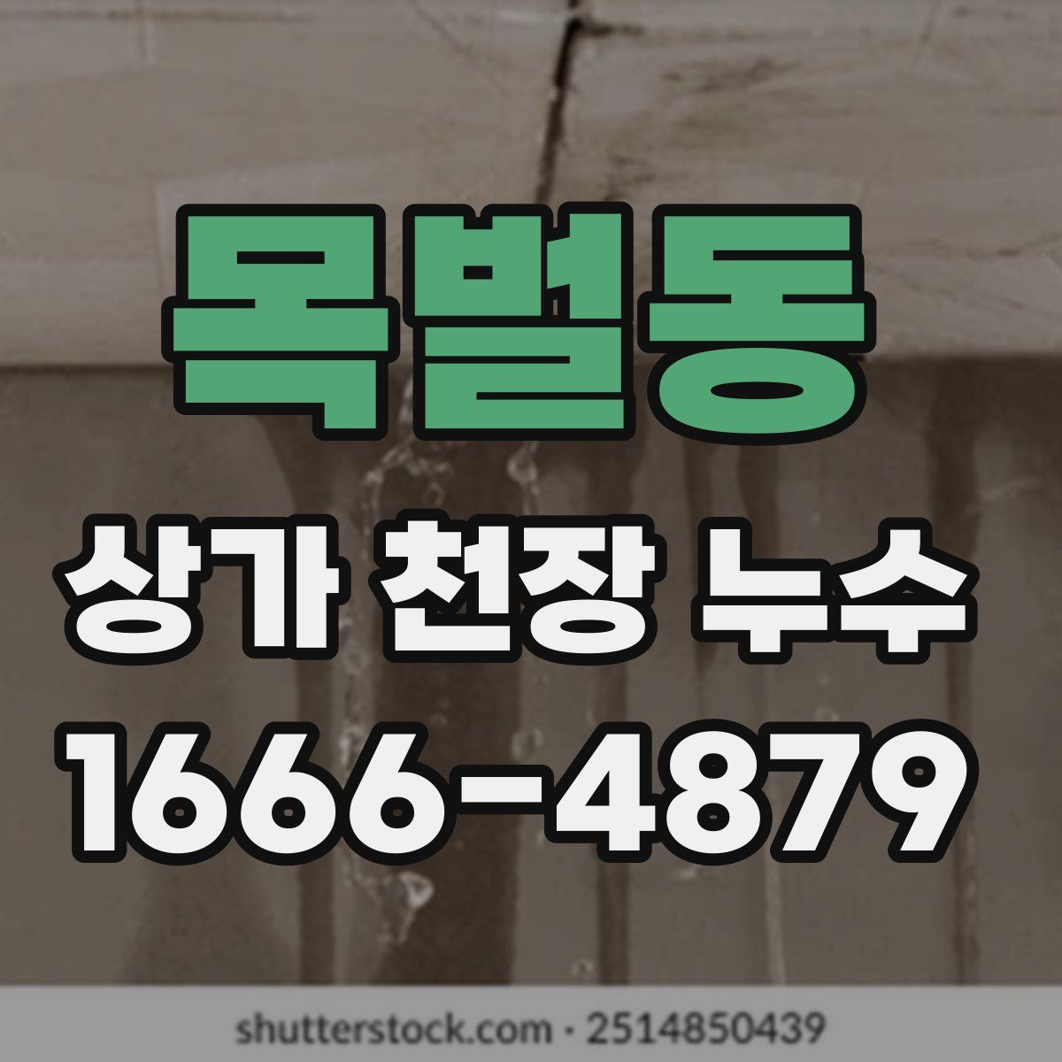 목벌동 상가 천장 누수