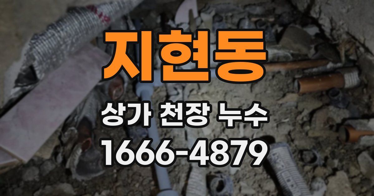 지현동 상가 천장 누수