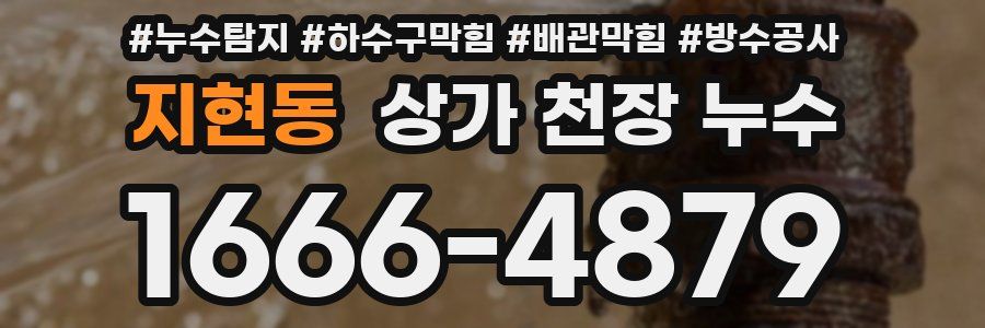 지현동 상가 천장 누수