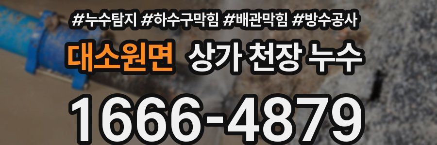 대소원면 상가 천장 누수