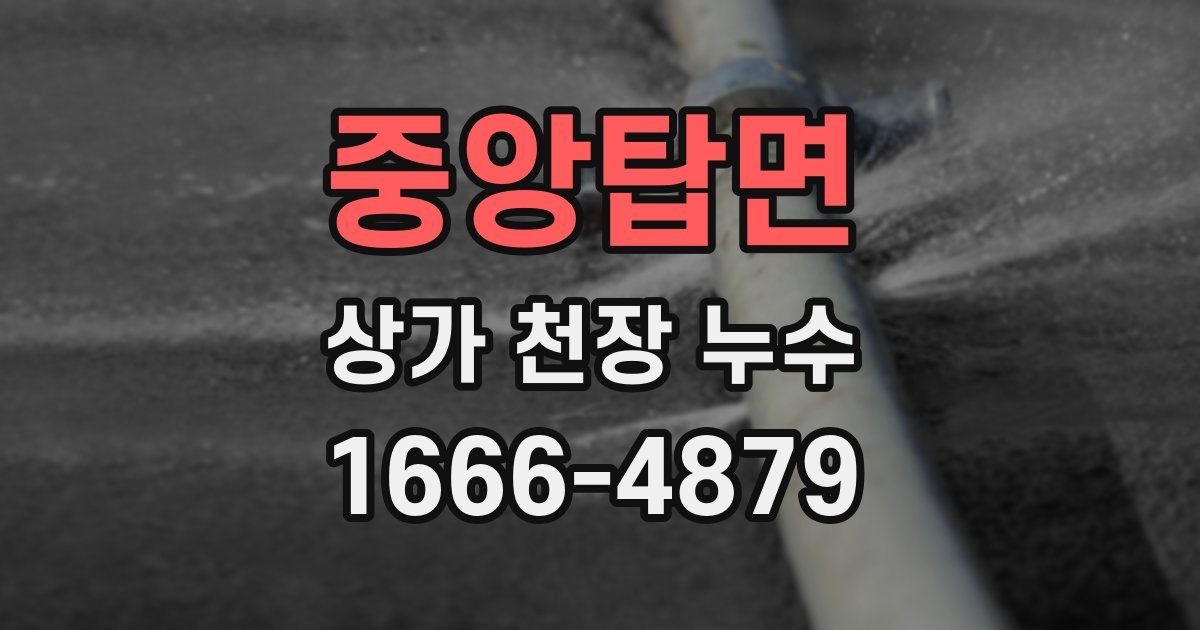 중앙탑면 상가 천장 누수